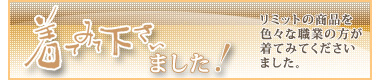 着てみて下さいました